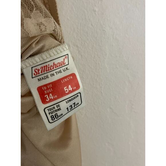 St Michael Vintage Nightgown UK size 40 Measures an XS Long Lace Babydoll - Picture 9 of 10